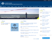 Tablet Screenshot of infrastructure.gov.au